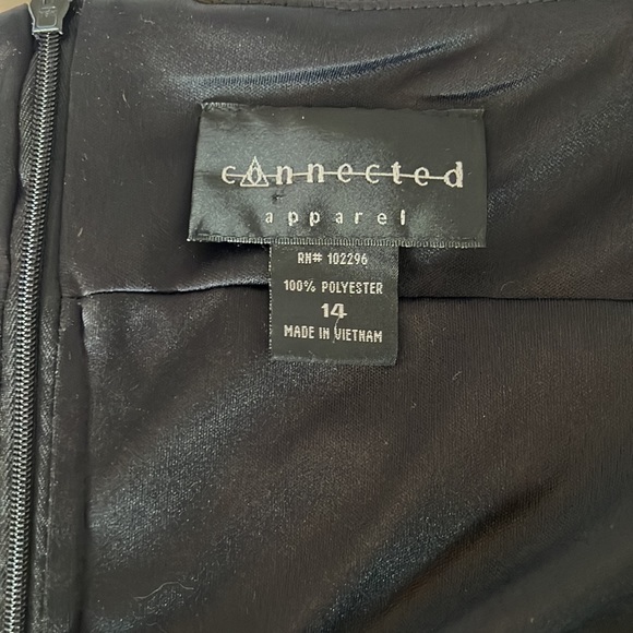 Black Halter Dress, Connected Apparel, Size 14 - Picture 4 of 4